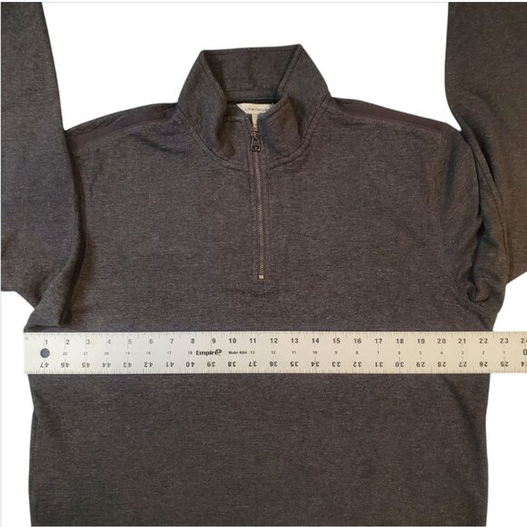 Calvin Klein Quarter Zip Sweater Mens Size Medium Gray Turtleneck Pullover - Picture 6 of 10
